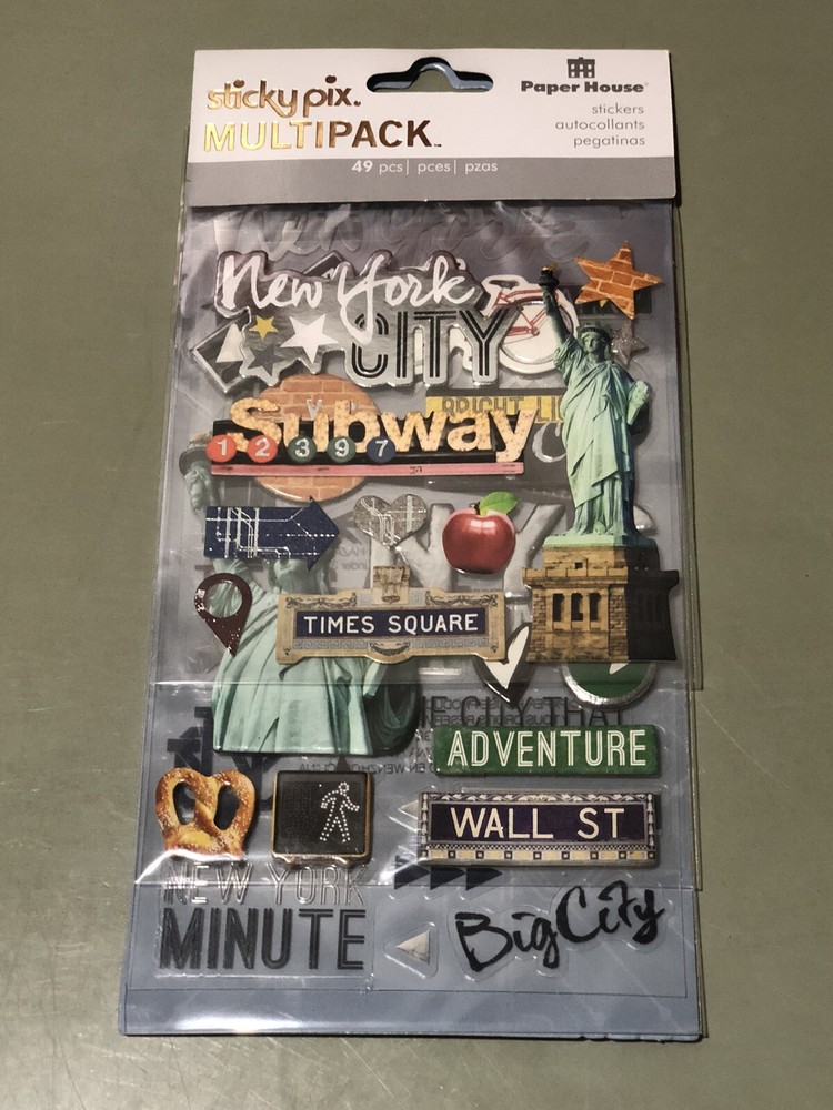 Paper House Mixed Media Multipack Stickers-New York City