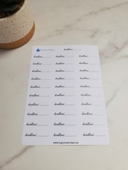 Deadline Stickers for Calendars, Planners, Agendas, and Journals
