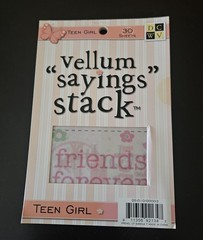 DCWV Diecuts with a View Sayings Vellum TEEN GIRL Stack 30 Sheets NEW