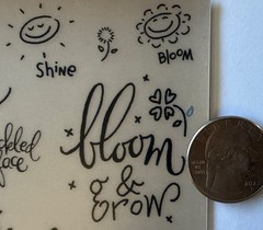 BLOOM & GROW Rub-On Transfers(4-1/2”x 7-3/4”) Sunshine•Summer•Garden•Card Making
