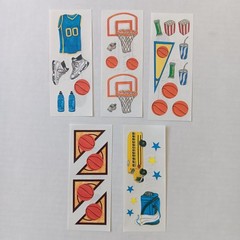 Lot of 5 Creative Memories Basketball Theme Studio Sticker Strips