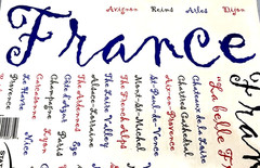 France City Names Script Clear Stickers 8.5×10 Scrapbooking Vintage 2004 NOS