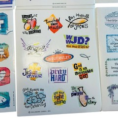 Christian Stickers Lot Religious Mixed Scripture Encouragement Vintage 54 Sheets