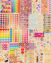 979+ STICKERS Smiley Faces Hearts Stars Rainbows Unicorns Princess WHOLESALE