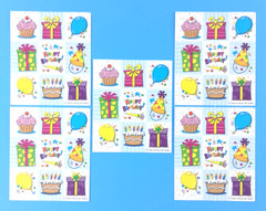 Carson Dellosa Happy Birthday Mini Sticker Sheets Lot Of 5