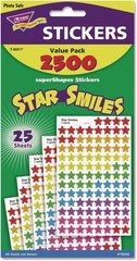 T-46917 Star Smiles superShapes Stickers Value Pack 2500/Pack