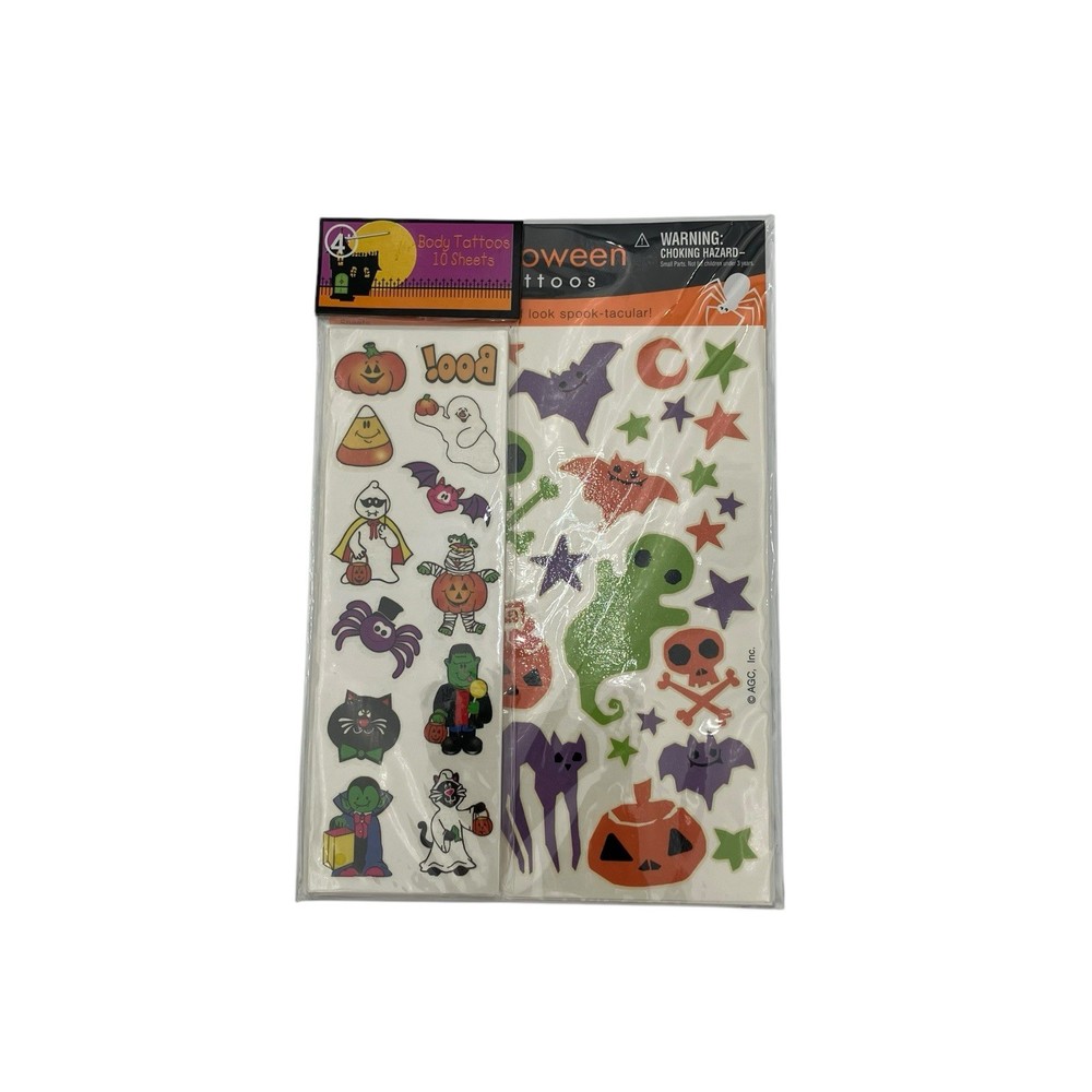 Vintage American Greetings & Carlton Cards Halloween Tattoos/Stickers. USA Made
