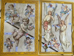 Lot Of 10 Mamelok Press Victorian Die Cut 9×6 Paper Sheets Angels Fruit Flowers