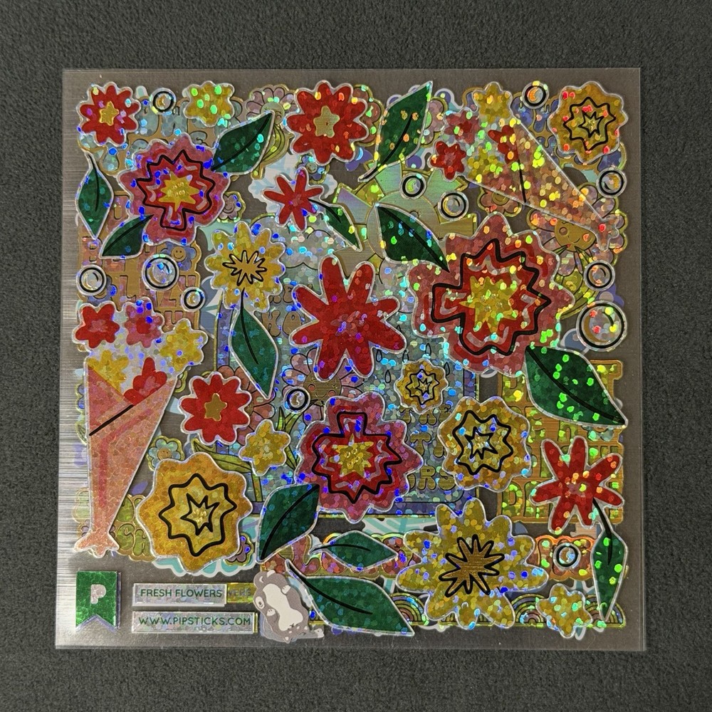 Pipsticks Flowers, Plants & Foliage Sticker Sheets (4x4in) FREE SHIPPING