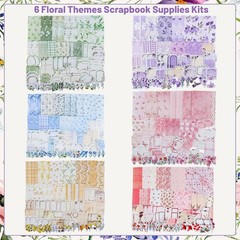 Vibrant Floral Scrapbook Stickers & Papers Set – 480 Pcs for Endless Creativity