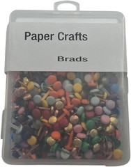 500 Pcs Mini Metal Brads 4.6Mm round Head Paper Fasteners with Box, 16