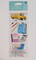 Jolee’s Back To School Bus Desk Backpack Supplies Scrapbooking Stickers
