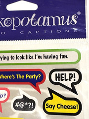 Stickopotamus Photo Bubble Captions Stickers Scrapbook Help Say Cheese Smile NEW