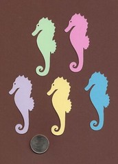 Seahorse Die Cuts, 2-3/4 x 2-1/2 – 10 pcs – ANY COLOR – Beach Die Cuts