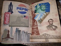 USA America Junk Journal Scrapbook
