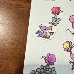 Vintage HALLMARK 80’s 70’s * 1979 * ! STICKERS Adorable Mice Birds Sheet