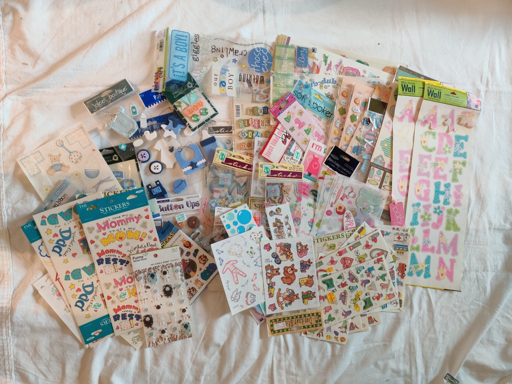 Baby Child Scrapbook Stickers Lot Various Brands