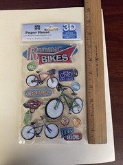 Riding Bikes 3D scrapbook stickers Paper House STDM-0155
