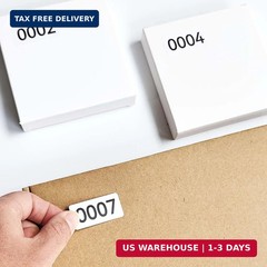 Consecutive Numbered Stickers, 1.6 x 0.8 Inch Inventory Labels, Number Stickers