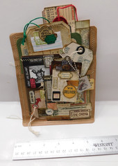 Junk Journal Add-Ons Handmade Tags Card Envelope File Clipboard Ephemera Set 4