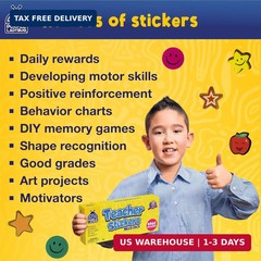 PURPLE LADYBUG Teacher Stickers for Students – 4960 Reward Stickers for Kids Cla