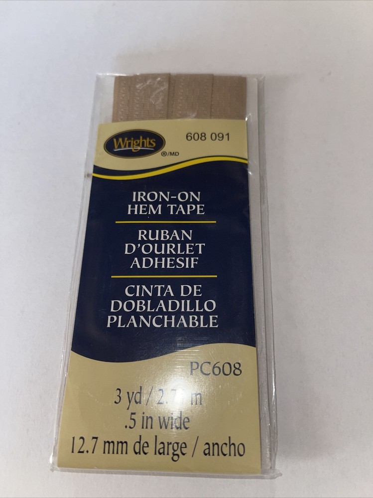 Wrights Iron-On Hem Tape .5″X3yd-Beige, 117-608-091