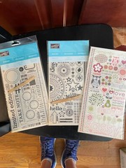Stampin’ Up! Rub-On Anchored and Take Note new. used Bright Delights