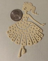 LITTLE PRINCESS Die-Cuts (3pc)Approx.3”x4-1/2”•Crown•Wedding•Bride•Castle•Dance