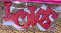 Brother Sister Design Studio Valentine Craft Word Glitter Kiss XOXO Love Sticker