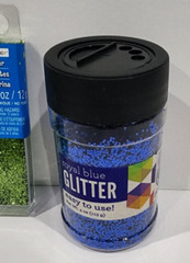 Glitter for Craft Scrapbook Journal 3 Containers Green and Blue