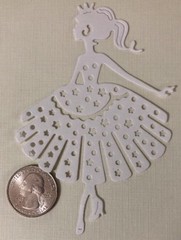 LITTLE PRINCESS Die-Cuts (3pc)Approx.3”x4-1/2”•Crown•Wedding•Bride•Castle•Dance