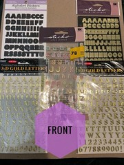 Alphabet Letter Stickers Lot of 21 Pieces New Scrapbooking Letters