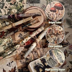 120 Sheets Vintage Botanical Scrapbook Paper Set, Journaling Scrapbooking Sup…