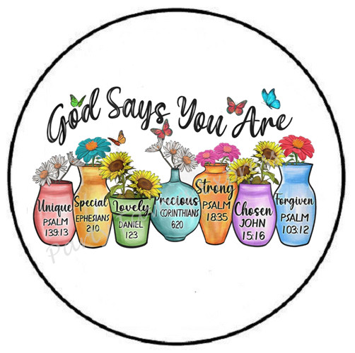 GOD SAYS YOU ARE ENVELOPE SEALS LABELS STICKERS PARTY FAVORS