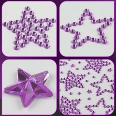SeBneny Star Purple Face Gems 3 Sheets