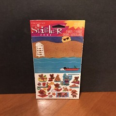 Vtg NOS Teddy Bears Beach Scene Stickers American Greetings Zone Forget Me Not