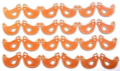 K&Company Orange Chicken Stickers 4pc Farm Animal Scrapbook Borders Easter