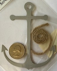 GREY SEA ANCHOR Die-Cuts (2pc)Lil Davis•Laser-Cuts•Ship •Navy•Rope•Card Making•