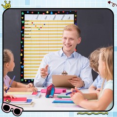 12 Pcs 17″x 22″ Incentive Chart Multicolor Laminated Dry Erase Reward Chores …