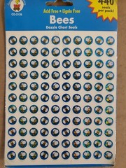 Bees Dazzle Glitter Stickers CD-2138 NEW Pack of 440