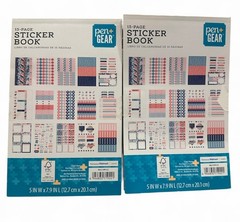 2 PACK LOT Pen+Gear Paper Sticker Book Pink Blue 15 Sheets 600+Stickers READ