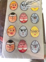 Vintage Easter Eggs Funny Faces Rub On Transfers Amscan Sealed