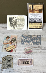 6Pc Vtg Ephemera Pack For Scrapbook Junk Journal Mixed Media Card Toppers Crafts