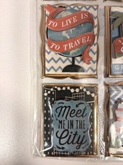 Travel Themed Recollections Scrapbooking Stickers/Embellishments 6 pc