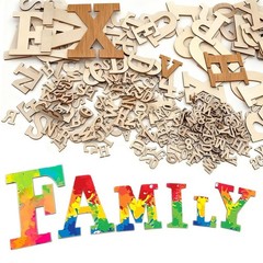 Wooden Letters for Crafts, 1 Inch Unfinished Capital Wooden Alphabet Letters&…