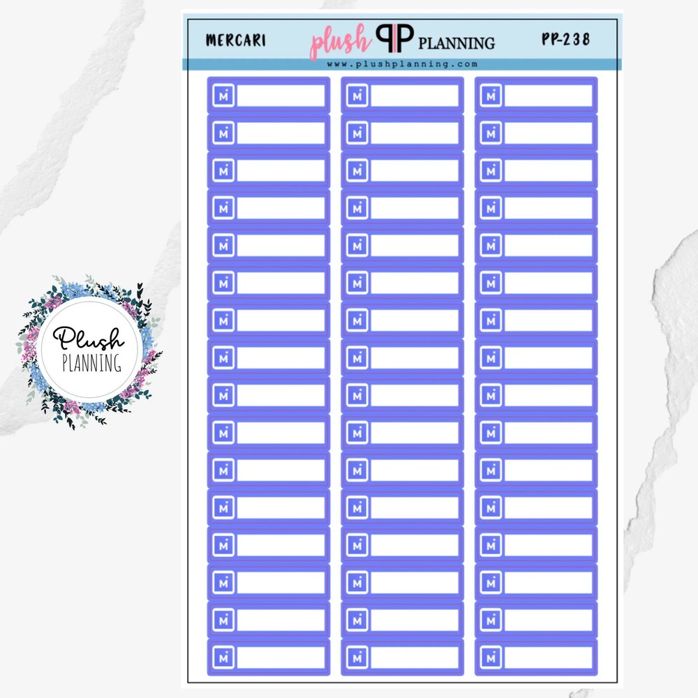 Mercari Icon Label Planner Stickers, Listing Tracker, Sales Tracker, Shipping