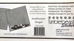Clear Stickers 12″ Chilies Southwest Indian Weave Scrapbook Tumblebeasts 2002