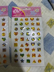 Fula Shimmer Shape Stickers 3D Colorful Scrapbook Craft Kids Decorative Gems🔥💵