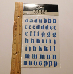 Keepsake Essentials Stickers Lot 2 Sheets Package ~ABC Blue Lower Case Letters~