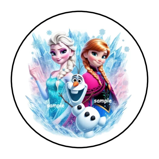 30 CUSTOM STICKERS ENVELOPE SEALS LABELS FAVORS TAGS 1.5″ ROUND FROZEN
